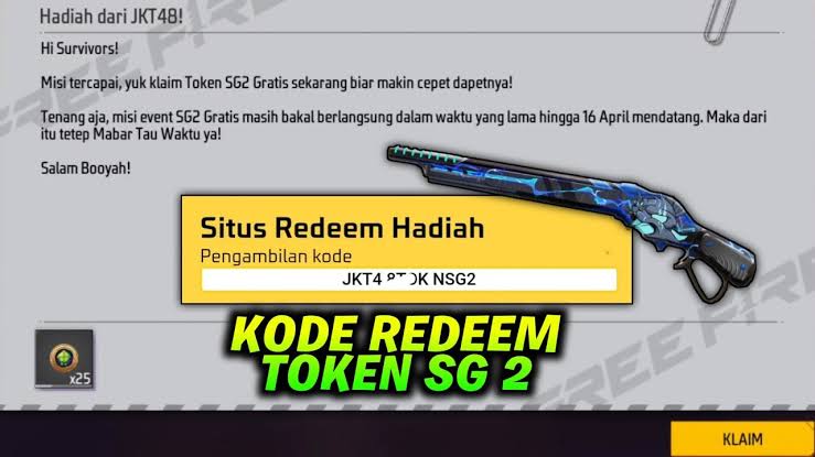 Daftar Kode Redeem FF SG2 Terkini: Ambil Skin Senjata dan Diamond Cuma-Cuma