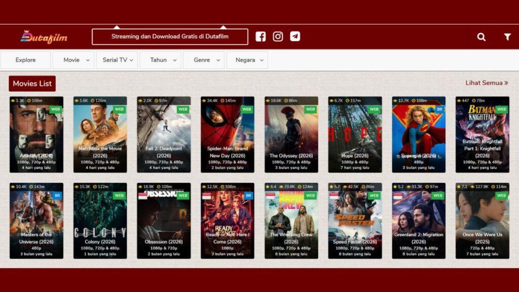 Dutafilm Tergolong Ilegal, Ini Daftar Layanan Nonton Film Resmi